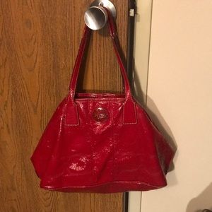 Authentic Red Coach Handbag